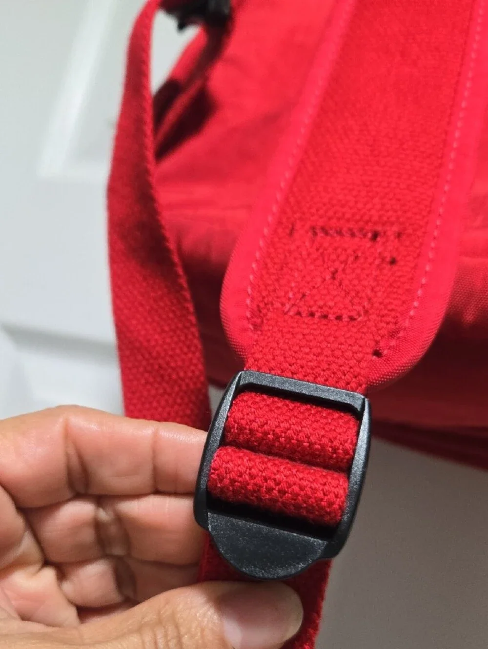 Kipling Red Mini Backpack with Furry Key Charm